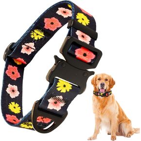 MIAOTONG Dog Collar, Martingale Collar for Dogs for Small Medium Large Extra Large Dogs, Adjustable Nylon Dog Collars with Cute Patterns, Ideal Dog Collars for All Dog Types