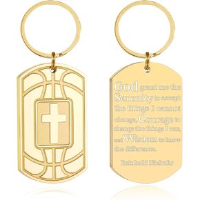 Keychains for Men Football Bible Verse Mens Keychain,Mens Accessories Gift