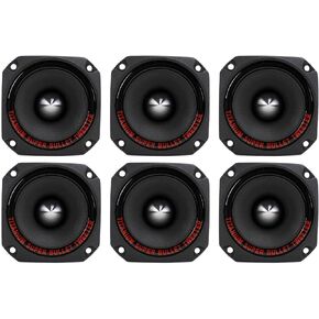 Pyramid TW44 1" 300 Watt Titanium Dome Bullet Car Super Tweeter, Black (6 Pack)