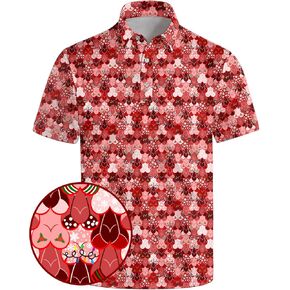Golf Polos for Men Funny Moisture Wicking Golf Shirts Performance Quick-Dry Polo Shirts Short Sleeve
