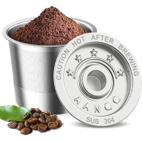 2 Pack K Cup Reusable Coffee Pods for Keurig: Stainless Steel Refillable K Cup - Reusable Coffee Filter for Keurig 1.0 Coffee Maker, Permanent, Eco-Friendly, BPA-Free