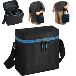 Small Propane Tank Storage Bag, for 4 Pack Propane Cylinder 1 LB, Lined with Padding to Protect Camping Propane Tank, Propane Canisters Carry Case with Strap, 600D Oxford Fabric, Bag Only
