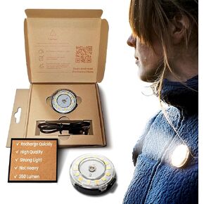 Gela GELALIGHT EDC Flashlight–350 Lumens Small Rechargeable Flashlight USB C Flashlight–Clip On Flashlight–Wearable Safety Lights for Walkers, Hands Free Flashlight (Rechargeable Flashlight)