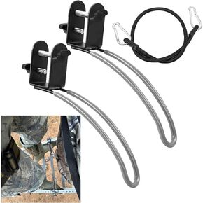 Metal Climbing Tree Stand Accessories, Rustproof Treestands Rapid Climb Stirrups with Elastic Cable Adjustable Self Climber Hunting Tree Stand Replacement Accessories for 1'' Square Tube Bracket
