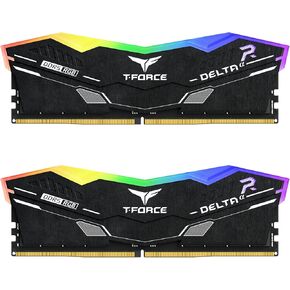 TEAMGROUP T-Force Delta Alpha RGB DDR5 Ram 64GB Kit (2x32GB) 6000MHz (PC5-48000) CL38 Intel XMP 3.0 & AMD Expo Compatible Desktop Memory Module Ram Black FF7D564G6000HC38GDC01