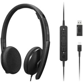 Lenovo Wired VoIP Headset, Microsoft Teams Certified, Black
