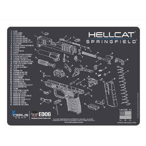 EDOG Springfield Armory Hellcat EDOG Cerus Gear Schematic (Exploded View) Heavy Duty Pistol Cleaning 12x17 Padded Gun-Work Surface Protector Mat Solvent & Oil Resistant