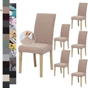 Dining Chair Cover,Dining Room Chair Covers Set of 4,Stretch Kitchen Chair Cover,Washable Dining Chair Cover,Parsons Chair Slipcovers Protective,for Home,Restaurant,Banquet(Dark Gray)