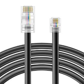 3.3FT - 4Pack Phone Jack to Ethernet Cable Adapter 3.3FT, RJ45 8P4C Male to RJ11 6P4C Male for Landline Telephone Service for Extending, Connecting for Fax or Answering Machine