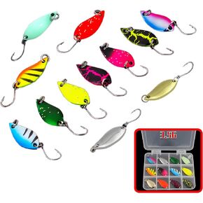 12pcs Fishing Lure Kit with Storage Boxes 1/8oz Sinking Bass Fishing Lure Sequins for Freshwater and Saltwater Bass,Trout Crappie,Salmon in Saudi Arabia