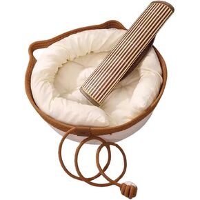 Cat Nest Bed with Optional Cooling Mat – Ultimate All-in-One Cat Haven House (Pink,Medium)