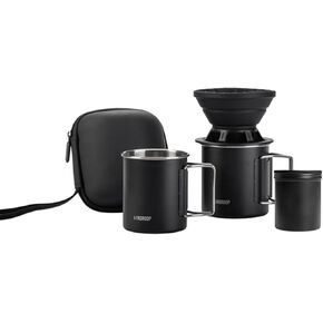 Portable Pour Over Coffee Maker Set with 7oz Coffee Container, Collapsible Silicone Coffee Dripper Set, Perfect for Travel, Camping, Home (2 cups)