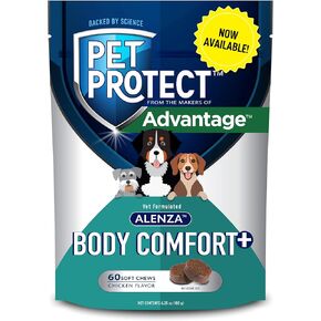 Pet Protect from The Makers of Advantage Vet-Formulated Body Comfort+ Supplement for Dogs | 120 Chews