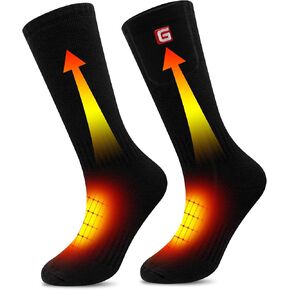 Heated Socks for Men Upgraded Rechargeable Sox Electric Winter Foot Warmer Unisex Socks Perfect for Outdoor Camping Snow Ski Hunting Fishing Cold Weather Work Washable Socks(M Size)