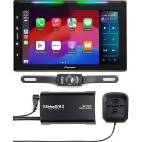 جهاز استقبال الوسائط المتعددة الرقمي Pioneer DMH-WT6000NEX مقاس 10.1 بوصة مزود بـ + (1) موالف راديو القمر الصناعي وحزمة كاميرا احتياطية على شكل لوحة ترخيص