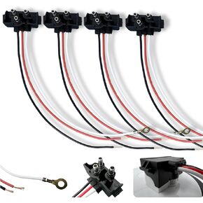 [ALL STAR TRUCK PARTS] 3 Prong Pigtail Wire Right Angle Plug for Truck Trailer Stop Turn Tail- Qty 20