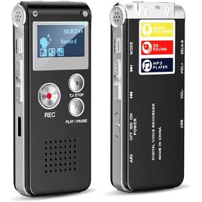 32GB Digital Voice Recorder with Playback – USB Rechargeable Dictaphone for Lectures, Upgraded Small Tape Recorder Device, Voice Activated Recording, and HD Audio