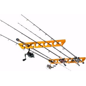 Old Cedar Outfitters Solid Pine Fishing Rod Rack for Wall and Ceiling Storage (Vertical)