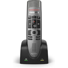 PHILIPS SpeechMike Premium Air Wireless Dictation Microphone with Push Button Design