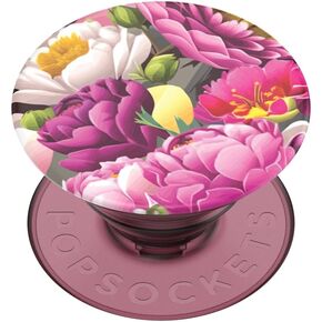PopSockets Translucent Phone Grip with Expanding Kickstand, PopSockets for Phone, Translucent PopGrip - Peony Bloom