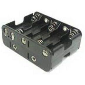BH3103 Battery Holder AA (10) Cell Black Plastic with Solder Connector