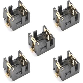 AG13/LR44 Horizontal Coin Button Battery Holder Soldering Terminals Button Cell Battery Holder Black Container Case