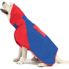 BINGPET Dog Raincoat,Adjustable Dog Rain Jacket with Reflective Stripes,Waterproof Dog Rain Coat Clear Hooded Slicker Poncho,Snowproof Windproof Clothes for Medium Large Dogs(Yellow-Orange,XL)