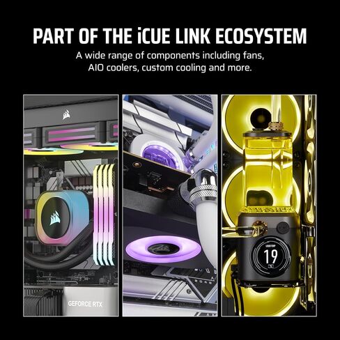 CORSAIR iCUE Link LX120-R RGB 120mm PWM Reverse Fans – Triple Fan Kit – Low-Noise, Magnetic Dome Bearing, Dual Light Loops, CORSAIR QuikTurn Screws, Zero RPM Mode – Black in Saudi Arabia