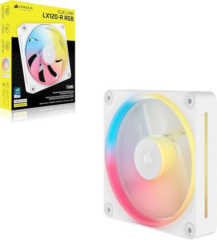 CORSAIR iCUE Link LX120-R RGB 120mm PWM Reverse Fans – Triple Fan Kit – Low-Noise, Magnetic Dome Bearing, Dual Light Loops, CORSAIR QuikTurn Screws, Zero RPM Mode – Black in Saudi Arabia