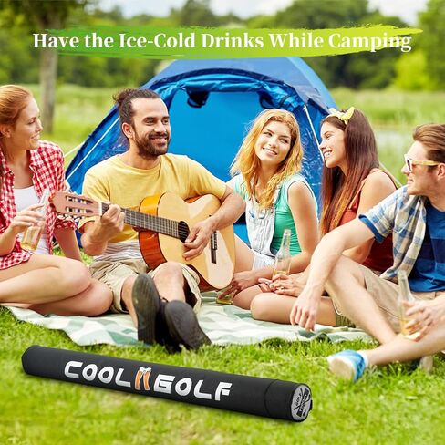 حافظة بيرة لحقيبة الجولف - 7 علب أنابيب جولف للمشروبات، مبرد أكمام معزول، حافظة بيرة لحقيبة الجولف، حافظة جولف بيرة، أفضل مبرد صغير، تحافظ على المشروبات باردة، تناسب معظم أنماط وأنواع حقائب الجولف، أسود in Kuwait