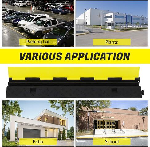 3 Pack of 2 Channel Protective Wire Cord Ramp, Driveway Rubber Traffic Speed Bumps, Cable Protector, 11000lbs per Axle Capacity in Saudi Arabia