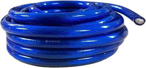 IMC Audio 8 Gauge CCA Power Ground Wire Cable (25ft Blue) Battery Cable Wire, Automotive, Car Audio Speaker Home Stereo System, RV Trailer, Amp Wiring 8 Guage Ground Wire in Saudi Arabia