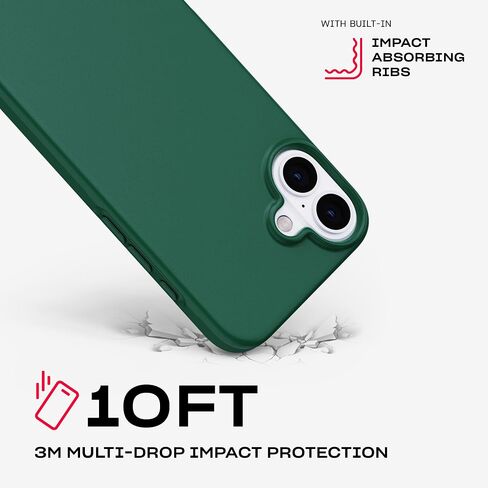 Tech21 EvoLite for iPhone 16 Plus Ultra Thin - Impact Protection Case - in Forest Green in Kuwait