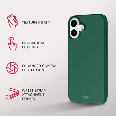 Tech21 EvoLite for iPhone 16 Plus Ultra Thin - Impact Protection Case - in Forest Green in Kuwait