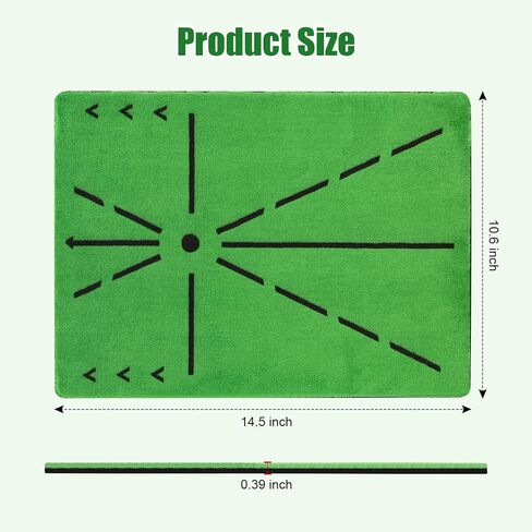 3 in 1 Golf Hitting Mat with Clear Swing Path Feedback, 13 * 17in Replaceable Golf Training Mat for Indoor/Outdoor, Golf Gifts for Men/Women Golfers in Saudi Arabia