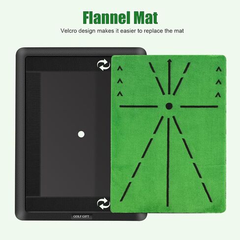3 in 1 Golf Hitting Mat with Clear Swing Path Feedback, 13 * 17in Replaceable Golf Training Mat for Indoor/Outdoor, Golf Gifts for Men/Women Golfers in Saudi Arabia