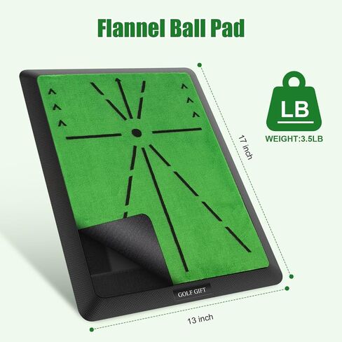 3 in 1 Golf Hitting Mat with Clear Swing Path Feedback, 13 * 17in Replaceable Golf Training Mat for Indoor/Outdoor, Golf Gifts for Men/Women Golfers in Saudi Arabia