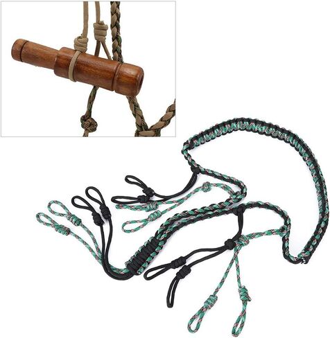Outdoor Hunting Duck Lanyard Hunting Collar Outdoor Hunting Accessories Whistle Strap (Black + Camouflage Green) in Saudi Arabia