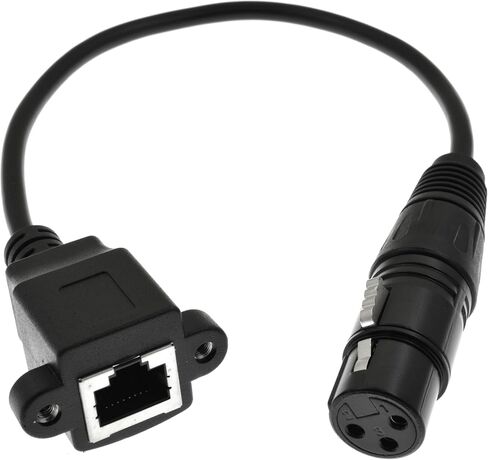 XLR 3-Pin Male to RJ45 Female Adapter Cable - XLR Male to RJ45 Ethernet Connector, CAT5 Extension for DMX-CON Controller Series 1.1Ft in Saudi Arabia