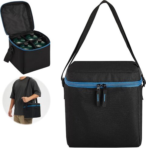 Small Propane Tank Storage Bag, for 4 Pack Propane Cylinder 1 LB, Lined with Padding to Protect Camping Propane Tank, Propane Canisters Carry Case with Strap, 600D Oxford Fabric, Bag Only in Saudi Arabia