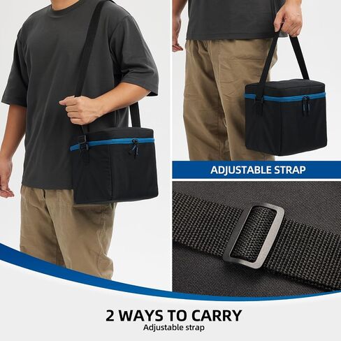 Small Propane Tank Storage Bag, for 4 Pack Propane Cylinder 1 LB, Lined with Padding to Protect Camping Propane Tank, Propane Canisters Carry Case with Strap, 600D Oxford Fabric, Bag Only in Saudi Arabia