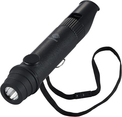 3-in-1 Flashlight, Lantern & Whistle, IP44 Water-Resistant, Dust-Resistant, AAA Battery Powered, Compact for Hiking, Camping, Rescue, Emergency, Lanyard Included (Beige) in Saudi Arabia