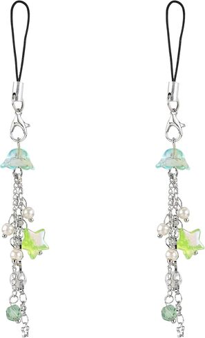 BEEFLYING 2 Pcs Jellyfish Phone Charms Aesthetic Y2K Cute Charm Straps Cell Phone Pendants Accessories with Star Beads for Bag Keychain Camera Wallet in Kuwait
