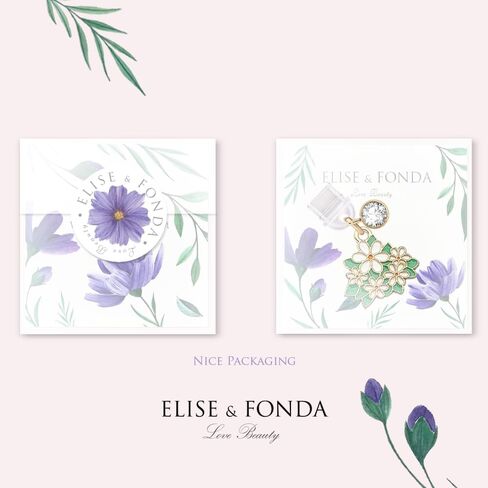 ELISE & FONDA TP335 Type-C USB Charging Port Anti Dust Plug Little Jasmine Flower Cell Phone Charm for Samsung/Huawei/OnePlus/Xiaomi/oppo Android Phones (Green) in Kuwait