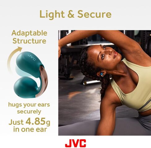 JVC Nearphones HANP1TB Open Ear True Wireless Headphones, Black in Kuwait