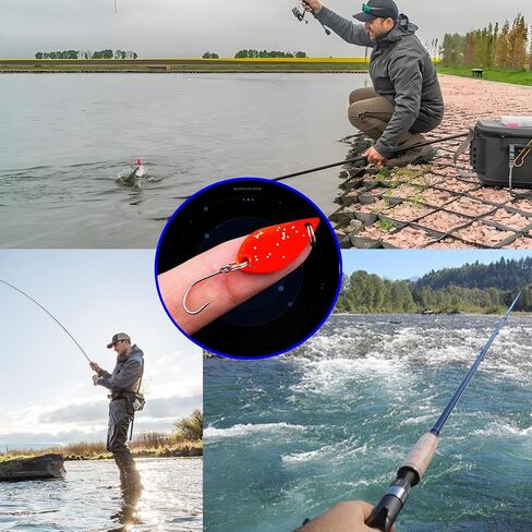 12pcs Fishing Lure Kit with Storage Boxes 1/8oz Sinking Bass Fishing Lure Sequins for Freshwater and Saltwater Bass,Trout Crappie,Salmon in Saudi Arabia