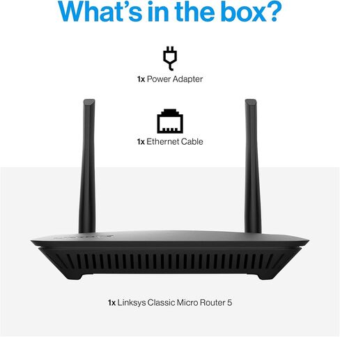 Linksys WiFi 5 Router | 1,500 Sq. ft Coverage | 20+ Devices | Speeds up to (AC1200) 1.2Gbps | LN3101-AMZ | 2024 Release in Kuwait