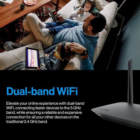 Linksys WiFi 5 Router | 1,500 Sq. ft Coverage | 20+ Devices | Speeds up to (AC1200) 1.2Gbps | LN3101-AMZ | 2024 Release in Kuwait