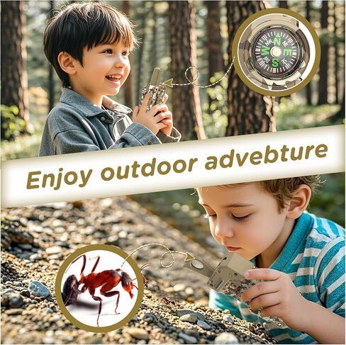 Walkie Talkies for Kids with Colourful Channels,Fun Toys with Compass Flashlight and Magnifying Glass,Perfect Christmas Birthday Gift Toy Gifts for 3 4 5 6 7 8 9-12 Year Old Boys Girls in Saudi Arabia