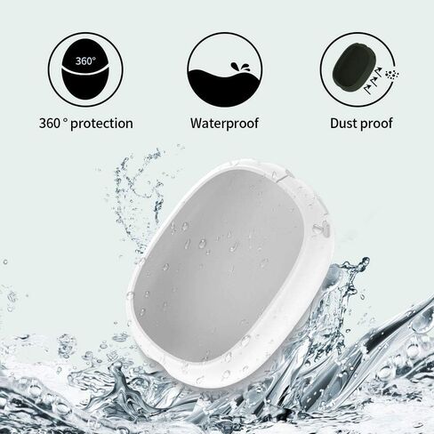 FitTurn Earpads Cover Case Compatible with AirPod Max Wireless Headphone, Silicone Anti-Scratch Protective Case for AirPod Max, Earcup Protectors Enrich Color & Prevent Earphones from Bumping (Black) in Saudi Arabia